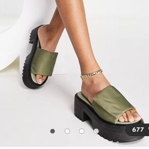 ASOS DESIGN MADE IN ITALY PADDED PLATFORM SANDAL